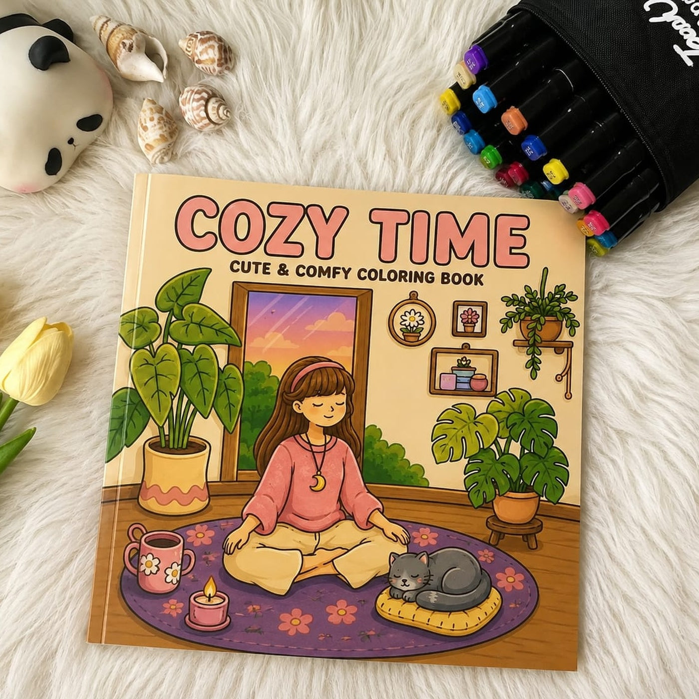 COZY TIME COLORING BOOK FOR ADULTS AND KIDS