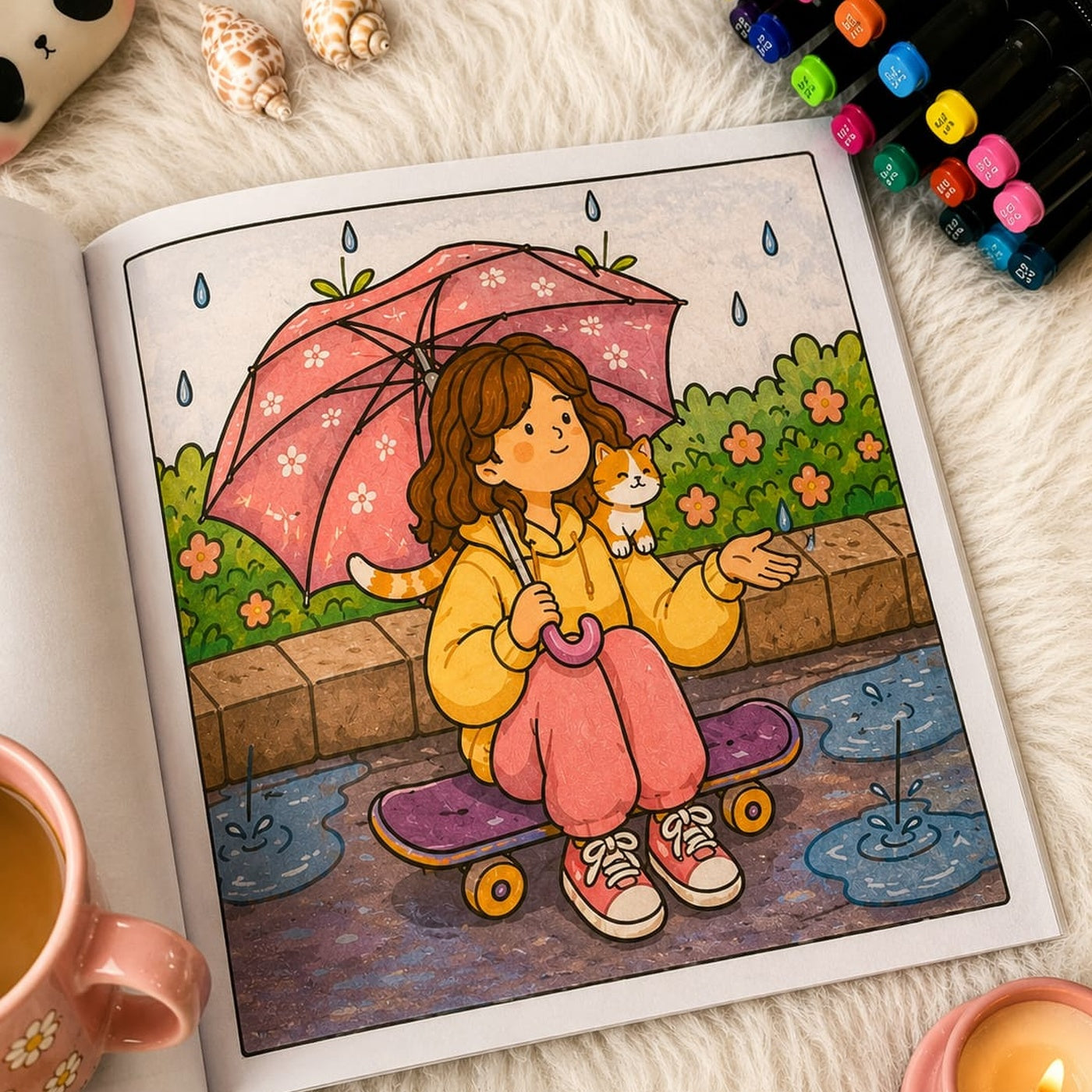COZY TIME COLORING BOOK FOR ADULTS AND KIDS